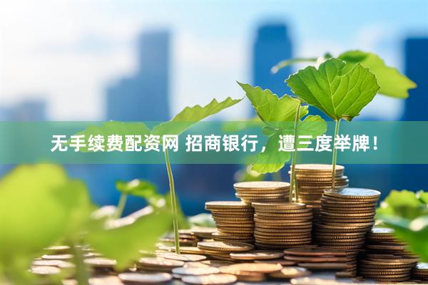 无手续费配资网 招商银行，遭三度举牌！