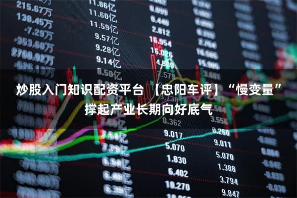 炒股入门知识配资平台 【忠阳车评】“慢变量”撑起产业长期向好底气